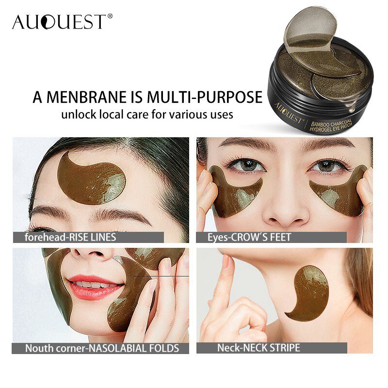 AUQUEST 60pcs Eye Patches Mask Hyaluronic Seaweed Moisturizing Dark Circles Eye Bags Remove Anti Wrinkle Beauty Eye Skin Care