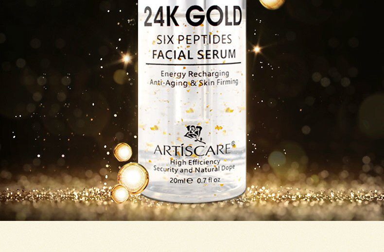 ARTISCARE Vitamin C Serum+Six Peptides Serum 24K Gold+Hyaluronic Acid Serum Anti-Aging Moisturizing Skin Care Whitening Brighten