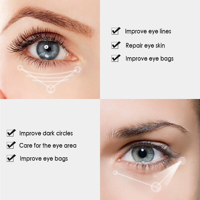 VENZEN 24K Gold Caviar Eye Serum Anti-Wrinkle Anti-Age Remover Dark Circles Eye Cream Against Puffiness And Bags Eye Skin Care