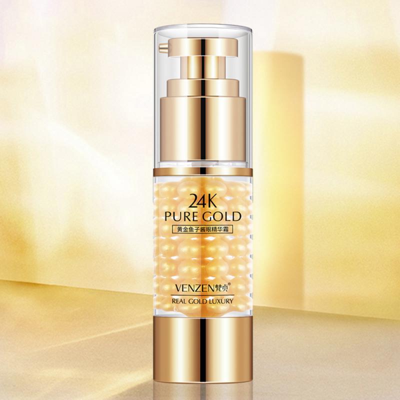 VENZEN 24K Gold Caviar Eye Serum Anti-Wrinkle Anti-Age Remover Dark Circles Eye Cream Against Puffiness And Bags Eye Skin Care