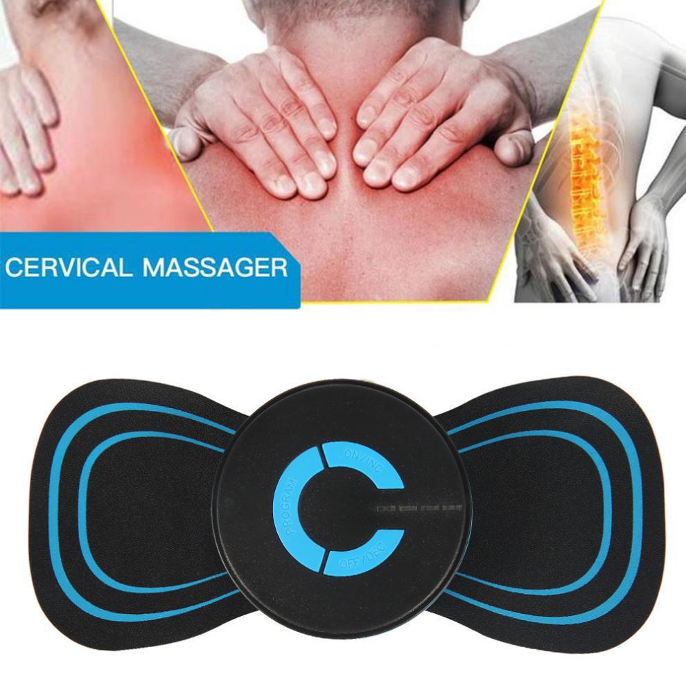 Portable Neck Massager Mini Electric Convenient Intelligent Cervical Massage Stickers Meridian Muscle Relief Pain