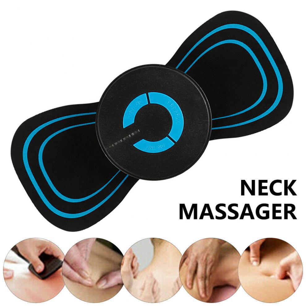 Portable Neck Massager Mini Electric Convenient Intelligent Cervical Massage Stickers Meridian Muscle Relief Pain