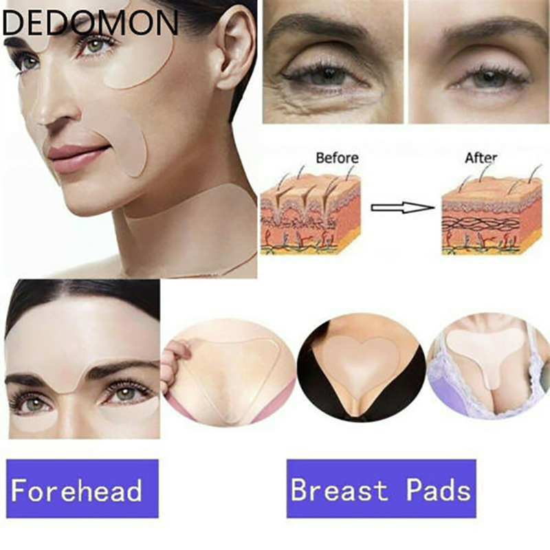 Reusable Anti Wrinkle Neck Pad Silicon Transparent Anti Microgroove Removal Neck Sticker Skin Care Silica Gel Patch Facial Care