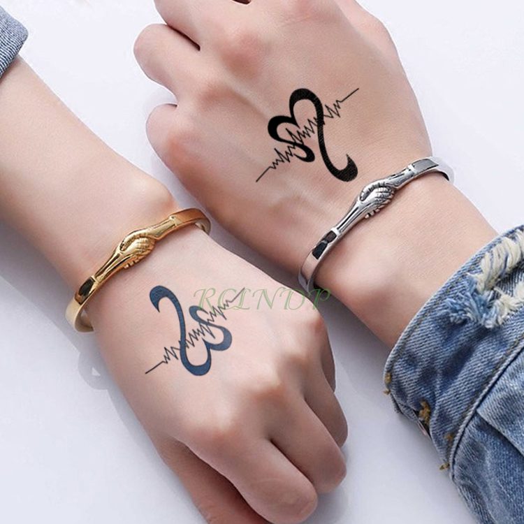 Waterproof Temporary Tattoo Sticker Neck Black Word Angel Devil Bull Cross English Letters Flash Tatoo Fake Tatto for Woman Men