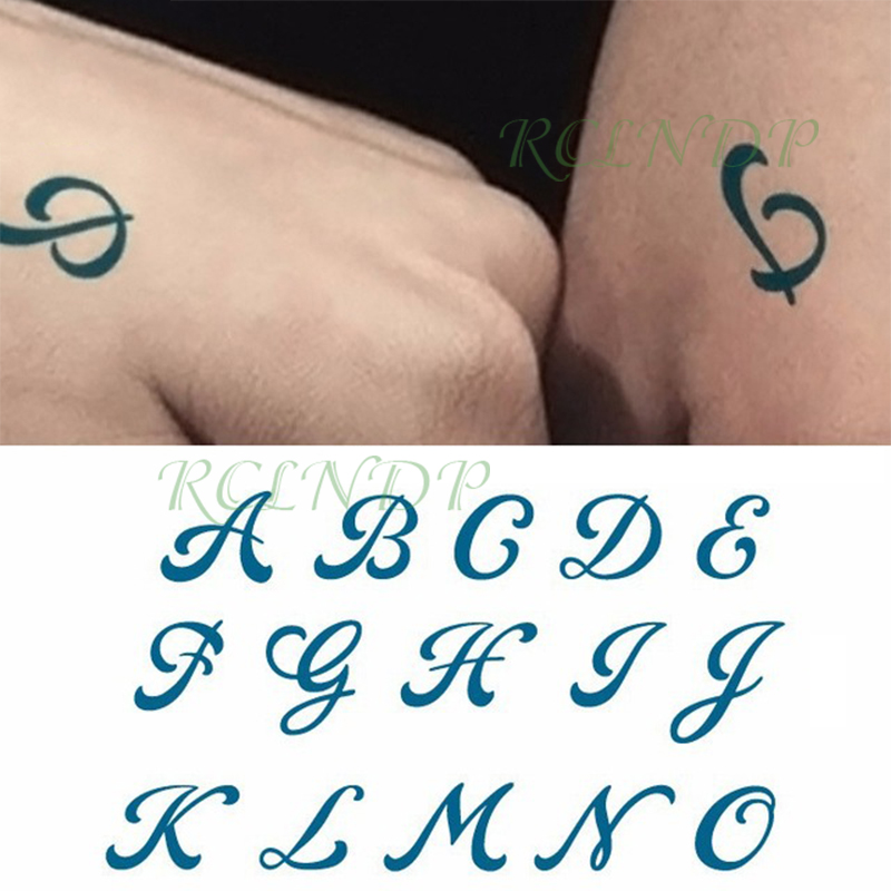 Waterproof Temporary Tattoo Sticker Neck Black Word Angel Devil Bull Cross English Letters Flash Tatoo Fake Tatto for Woman Men