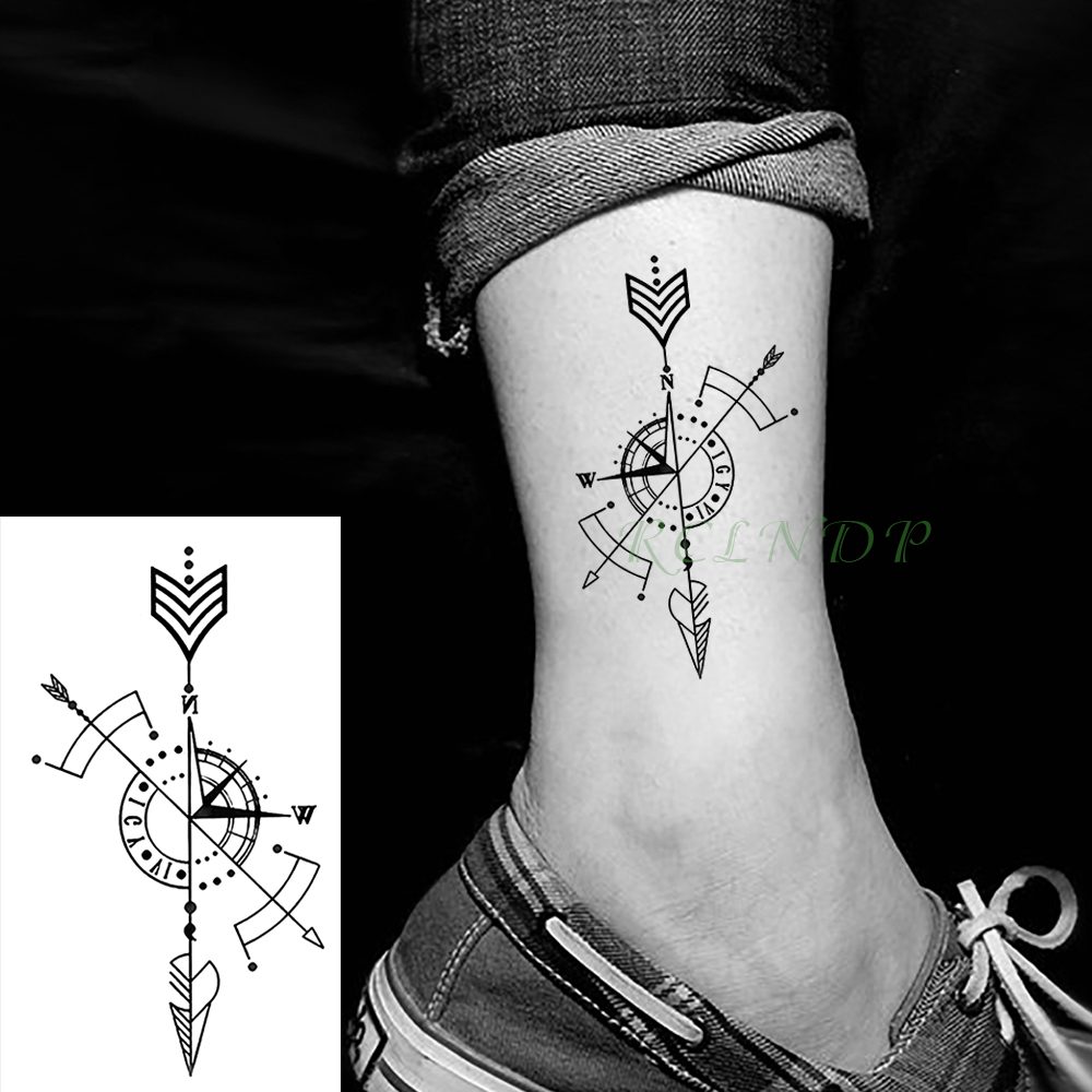 Waterproof Temporary Tattoo Sticker Neck Black Word Angel Devil Bull Cross English Letters Flash Tatoo Fake Tatto for Woman Men