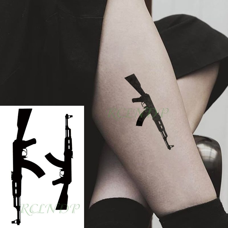 Waterproof Temporary Tattoo Sticker Neck Black Word Angel Devil Bull Cross English Letters Flash Tatoo Fake Tatto for Woman Men