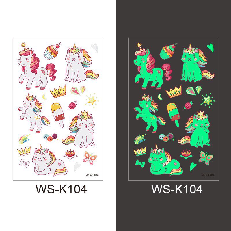 Luminous Tattoo Sticker Children Arm Face Glowing Tattoo Children Body Art Tattoo Dinosaur Pirate Unicorn Mermaid Tattoo Cartoon Luminous Tattoo Sticker Children Arm Face Glowing Tattoo Children Body Art Tattoo Dinosaur Pirate Unicorn Mermaid Tattoo Cartoon