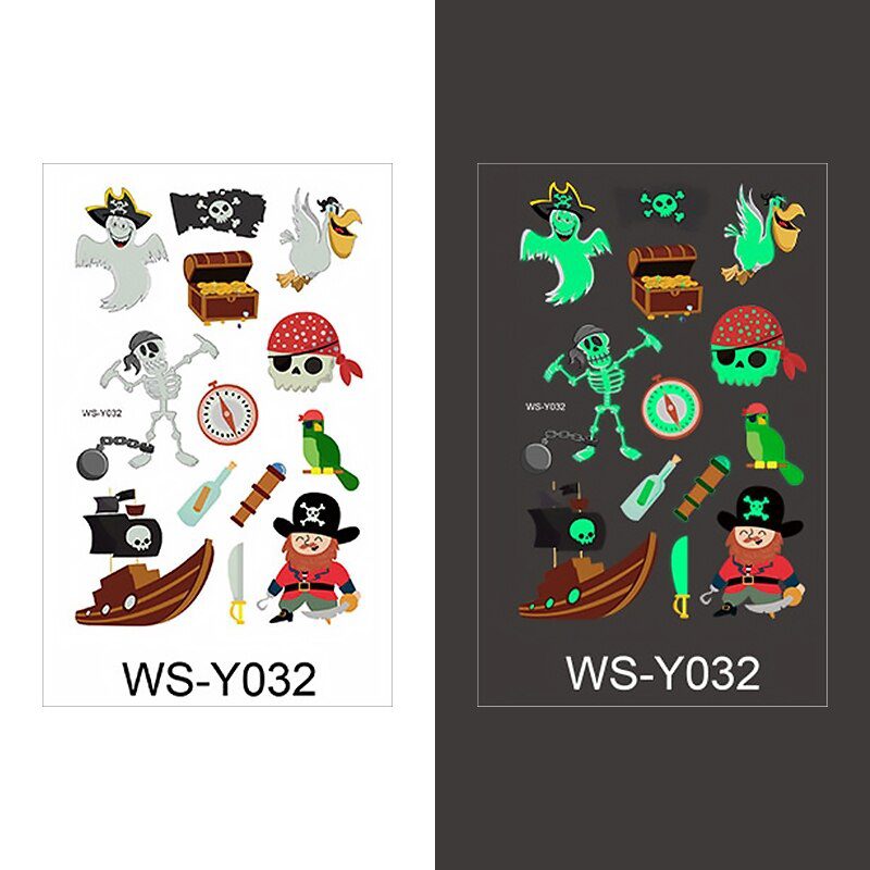 Luminous Tattoo Sticker Children Arm Face Glowing Tattoo Children Body Art Tattoo Dinosaur Pirate Unicorn Mermaid Tattoo Cartoon Luminous Tattoo Sticker Children Arm Face Glowing Tattoo Children Body Art Tattoo Dinosaur Pirate Unicorn Mermaid Tattoo Cartoon