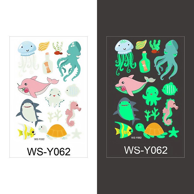 Luminous Tattoo Sticker Children Arm Face Glowing Tattoo Children Body Art Tattoo Dinosaur Pirate Unicorn Mermaid Tattoo Cartoon Luminous Tattoo Sticker Children Arm Face Glowing Tattoo Children Body Art Tattoo Dinosaur Pirate Unicorn Mermaid Tattoo Cartoon