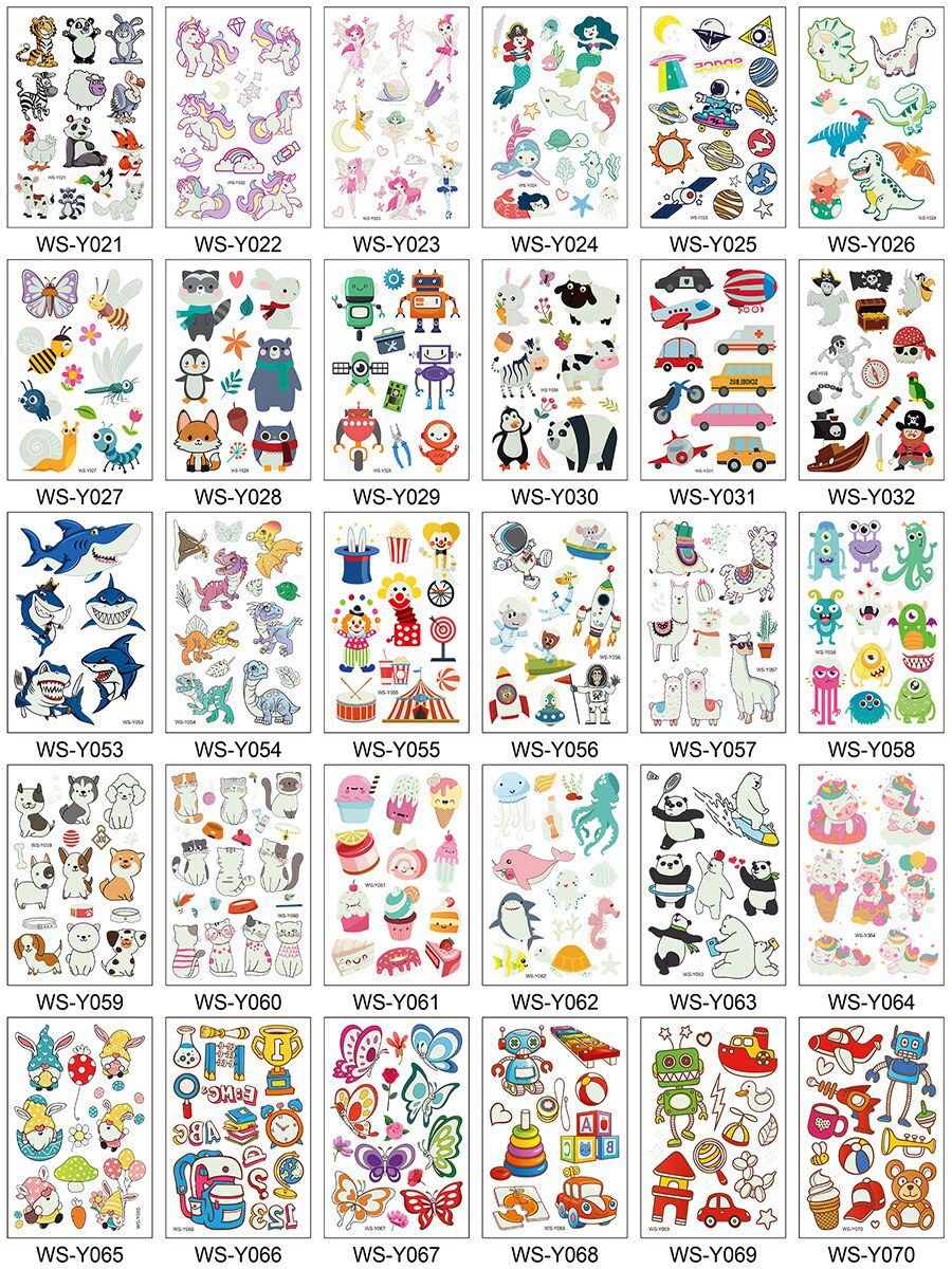 Luminous Tattoo Sticker Children Arm Face Glowing Tattoo Children Body Art Tattoo Dinosaur Pirate Unicorn Mermaid Tattoo Cartoon Luminous Tattoo Sticker Children Arm Face Glowing Tattoo Children Body Art Tattoo Dinosaur Pirate Unicorn Mermaid Tattoo Cartoon