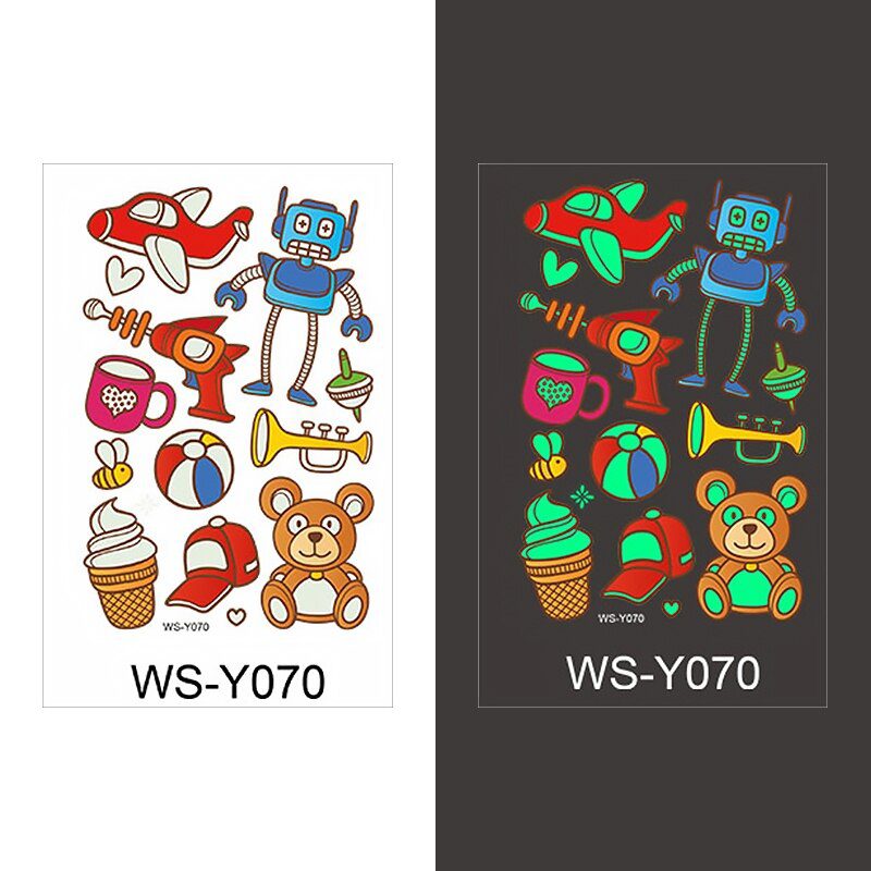 Luminous Tattoo Sticker Children Arm Face Glowing Tattoo Children Body Art Tattoo Dinosaur Pirate Unicorn Mermaid Tattoo Cartoon Luminous Tattoo Sticker Children Arm Face Glowing Tattoo Children Body Art Tattoo Dinosaur Pirate Unicorn Mermaid Tattoo Cartoon