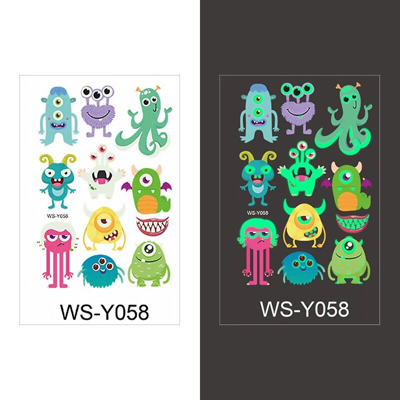Luminous Tattoo Sticker Children Arm Face Glowing Tattoo Children Body Art Tattoo Dinosaur Pirate Unicorn Mermaid Tattoo Cartoon Luminous Tattoo Sticker Children Arm Face Glowing Tattoo Children Body Art Tattoo Dinosaur Pirate Unicorn Mermaid Tattoo Cartoon