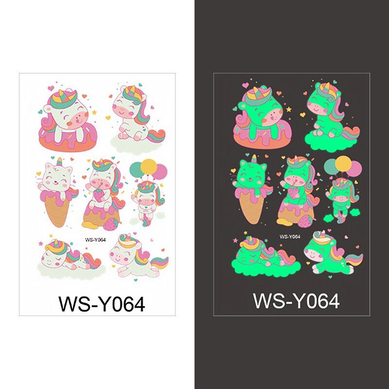 Luminous Tattoo Sticker Children Arm Face Glowing Tattoo Children Body Art Tattoo Dinosaur Pirate Unicorn Mermaid Tattoo Cartoon Luminous Tattoo Sticker Children Arm Face Glowing Tattoo Children Body Art Tattoo Dinosaur Pirate Unicorn Mermaid Tattoo Cartoon