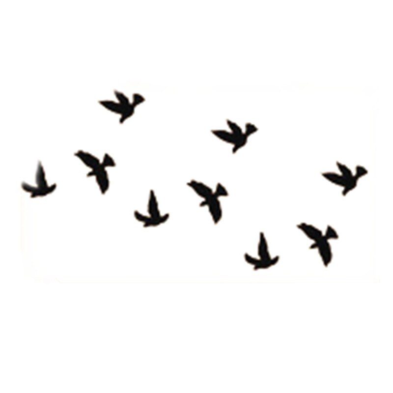 10x6cm Temporary Small Cute Fashion Tattoo Seagull And Feathers