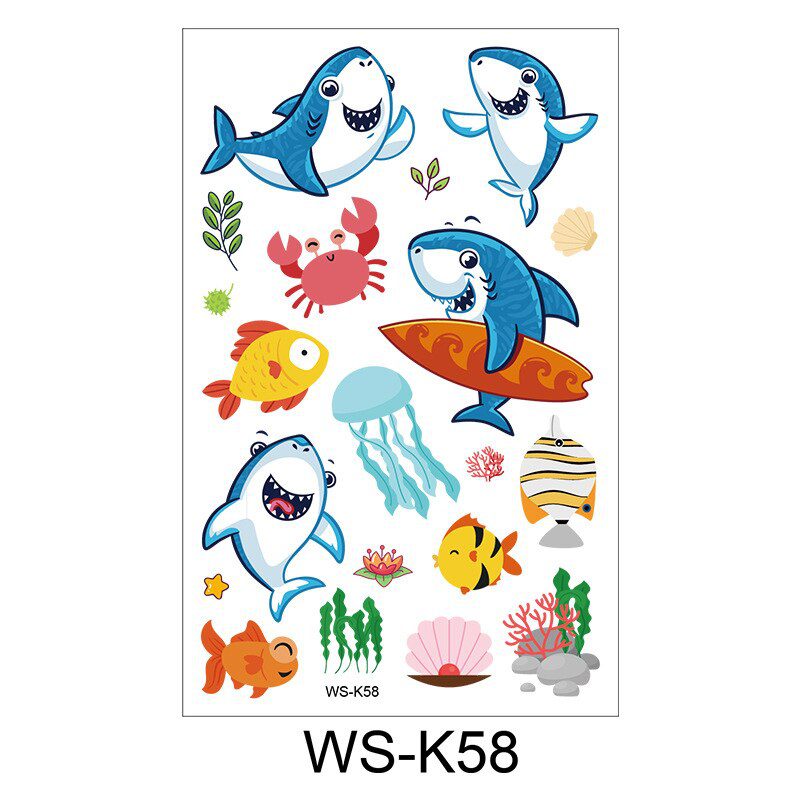 New children cartoon tattoo stickers fantasy party cartoon princess theme sticker set mermaid tattoo stickers