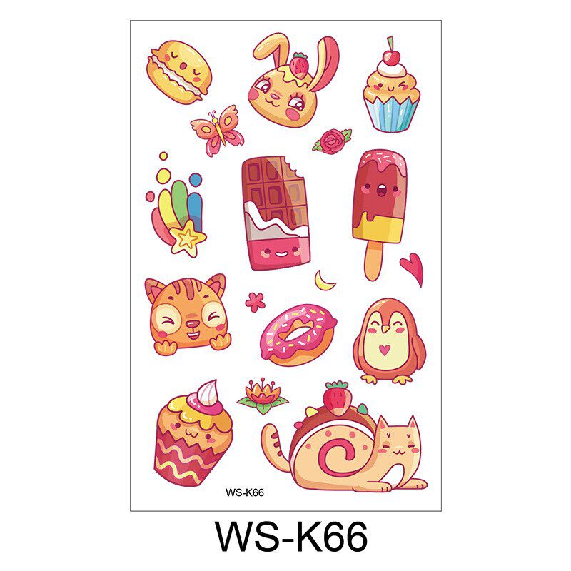 New children cartoon tattoo stickers fantasy party cartoon princess theme sticker set mermaid tattoo stickers