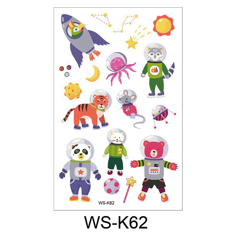 New children cartoon tattoo stickers fantasy party cartoon princess theme sticker set mermaid tattoo stickers