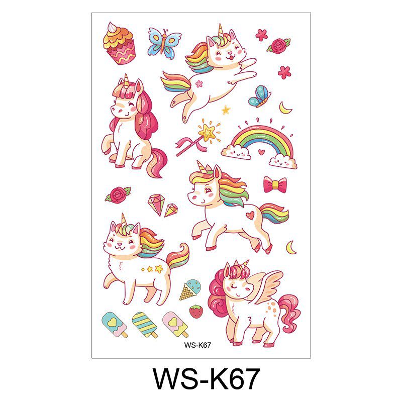 New children cartoon tattoo stickers fantasy party cartoon princess theme sticker set mermaid tattoo stickers