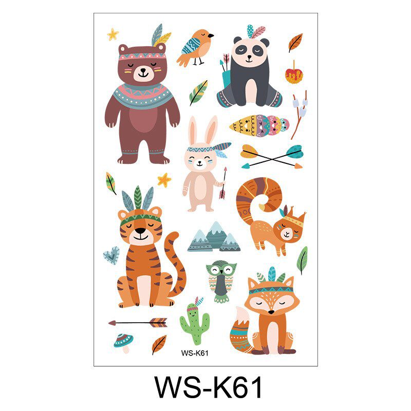 New children cartoon tattoo stickers fantasy party cartoon princess theme sticker set mermaid tattoo stickers