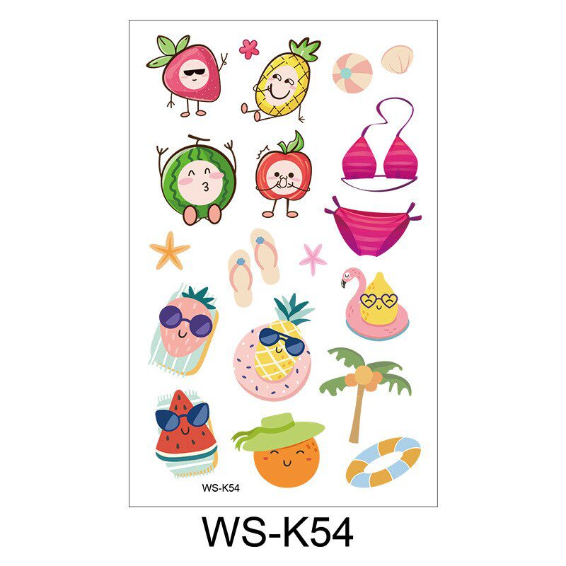 New children cartoon tattoo stickers fantasy party cartoon princess theme sticker set mermaid tattoo stickers