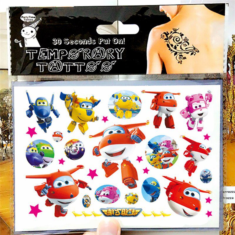 SHNAPIGN Train Thomas Car airplane Child Temporary Tattoo Body Art Flash Tattoo Stickers Waterproof Henna Tatoo Styling Sticker