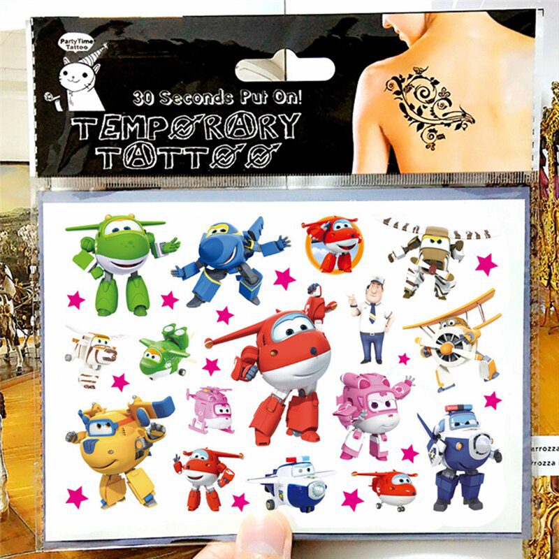 SHNAPIGN Train Thomas Car airplane Child Temporary Tattoo Body Art Flash Tattoo Stickers Waterproof Henna Tatoo Styling Sticker