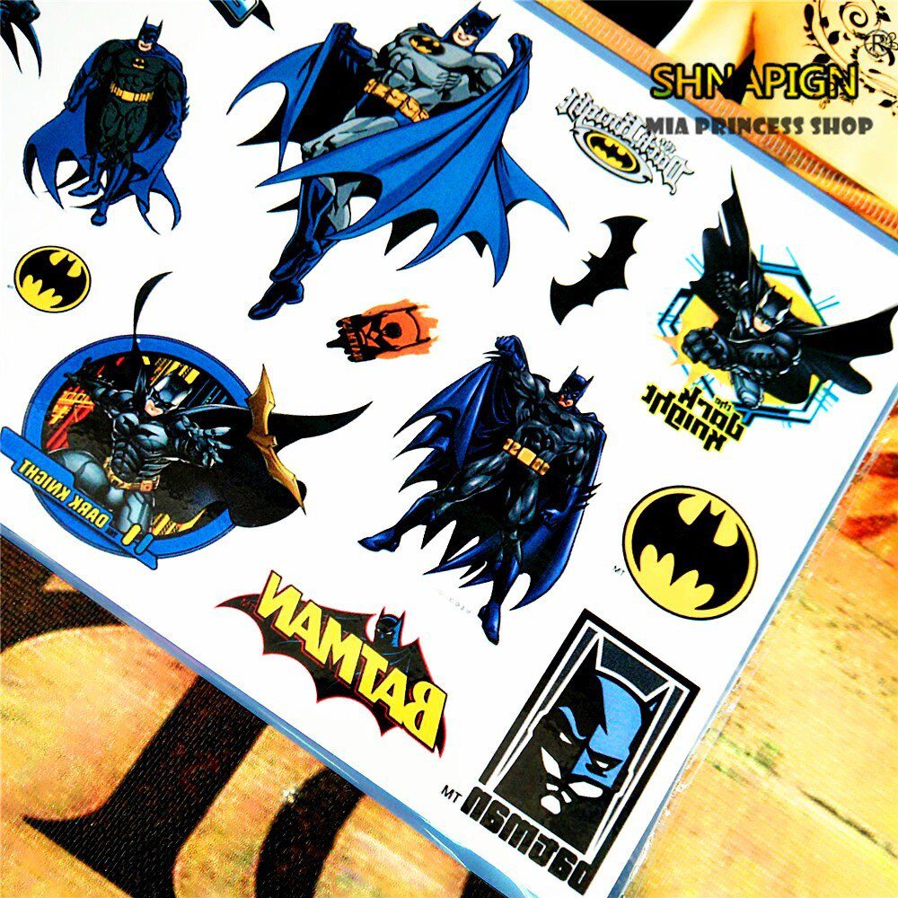 SHNAPIGN Dark Knight Batmen Child Temporary Tattoo Body Art Flash Tattoo Stickers 17*10cm Waterproof Henna Tatoo Styling Sticker