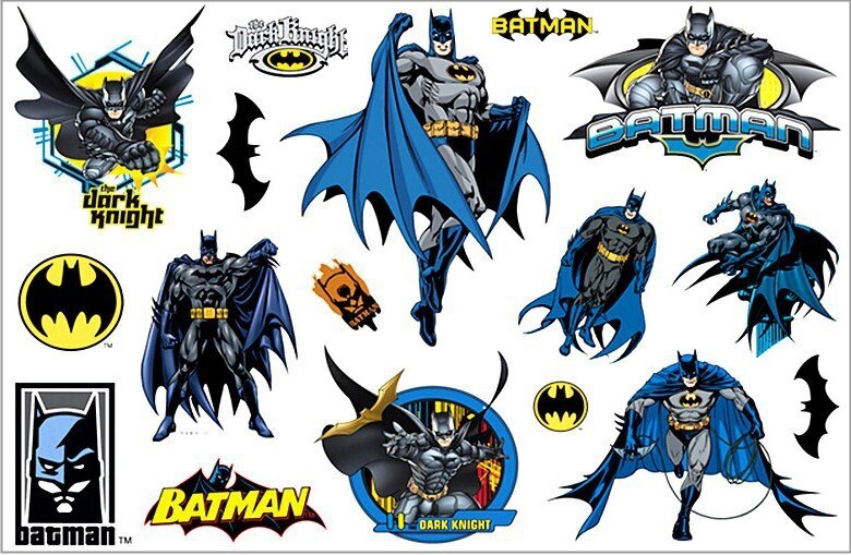SHNAPIGN Dark Knight Batmen Child Temporary Tattoo Body Art Flash Tattoo Stickers 17*10cm Waterproof Henna Tatoo Styling Sticker