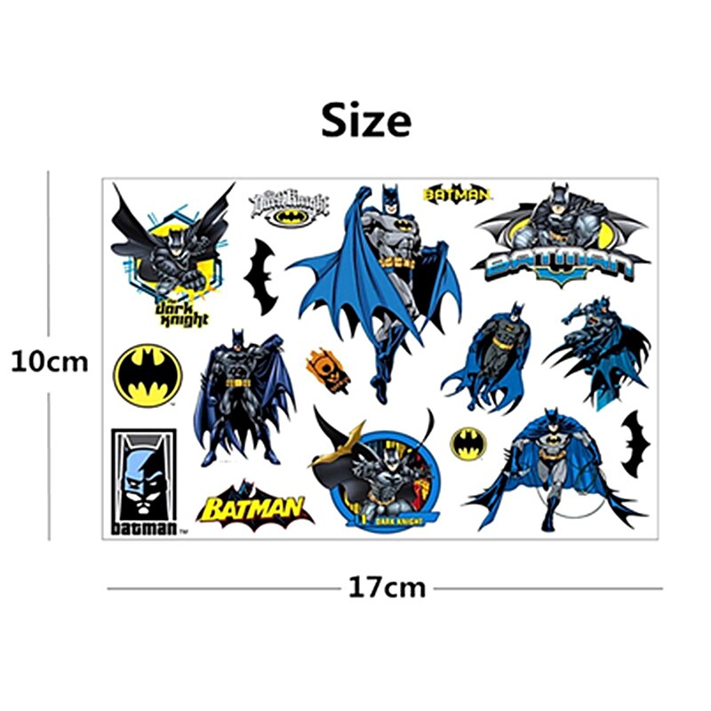 SHNAPIGN Dark Knight Batmen Child Temporary Tattoo Body Art Flash Tattoo Stickers 17*10cm Waterproof Henna Tatoo Styling Sticker