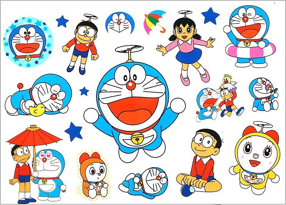 SHNAPIGN Doraemon Cat Child Temporary Tattoo Body Art Flash Tattoo Stickers 17*10cm Waterproof Henna Tatoo Styling Wall Sticker