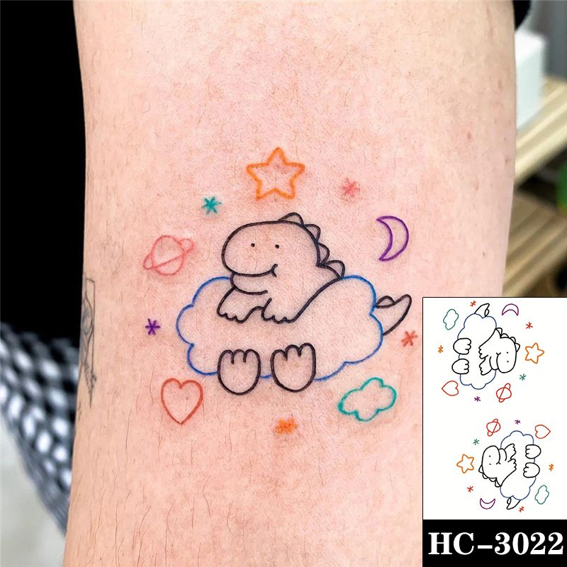 Waterproof Temporary Tattoo Sticker Black Switch Gun Bird Flower Letter Body Art Fake Tattoos Flash Tatoos Ear Arm for Men Women