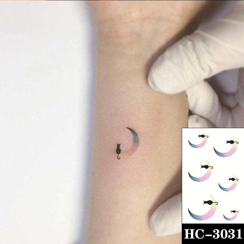 Waterproof Temporary Tattoo Sticker Black Switch Gun Bird Flower Letter Body Art Fake Tattoos Flash Tatoos Ear Arm for Men Women