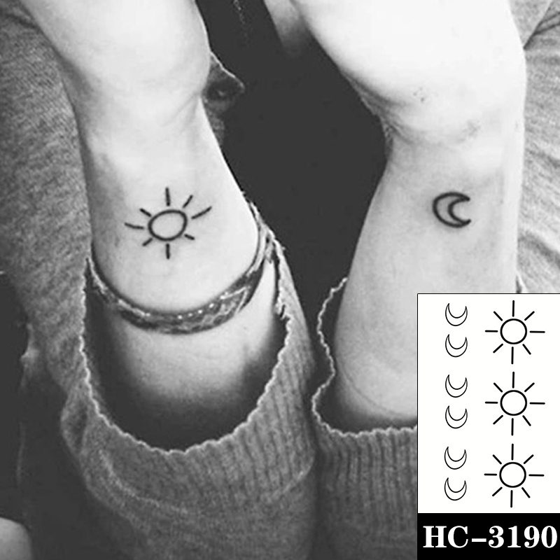 Waterproof Temporary Tattoo Sticker Black Switch Gun Bird Flower Letter Body Art Fake Tattoos Flash Tatoos Ear Arm for Men Women