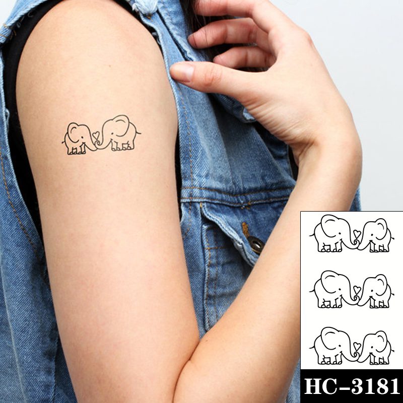 Waterproof Temporary Tattoo Sticker Black Switch Gun Bird Flower Letter Body Art Fake Tattoos Flash Tatoos Ear Arm for Men Women