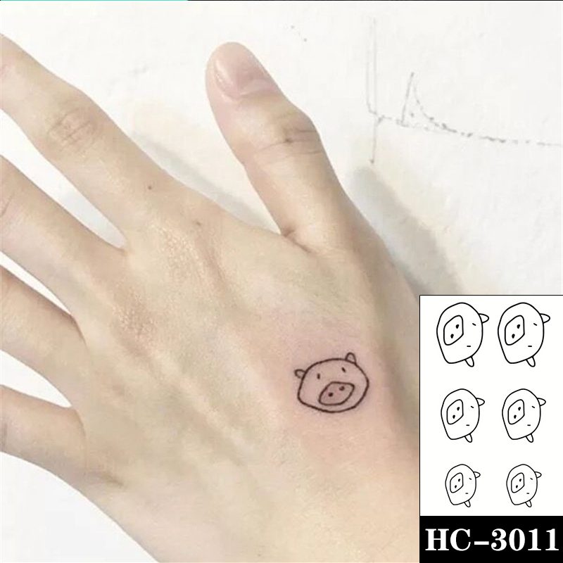 Waterproof Temporary Tattoo Sticker Black Switch Gun Bird Flower Letter Body Art Fake Tattoos Flash Tatoos Ear Arm for Men Women