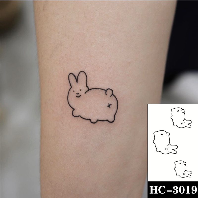 Waterproof Temporary Tattoo Sticker Black Switch Gun Bird Flower Letter Body Art Fake Tattoos Flash Tatoos Ear Arm for Men Women