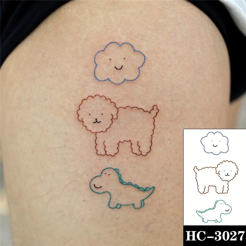 Waterproof Temporary Tattoo Sticker Black Switch Gun Bird Flower Letter Body Art Fake Tattoos Flash Tatoos Ear Arm for Men Women