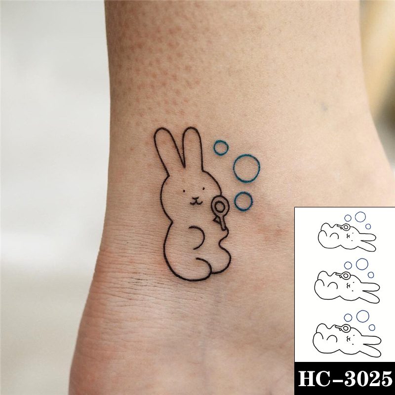 Waterproof Temporary Tattoo Sticker Black Switch Gun Bird Flower Letter Body Art Fake Tattoos Flash Tatoos Ear Arm for Men Women