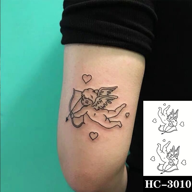 Waterproof Temporary Tattoo Sticker Black Switch Gun Bird Flower Letter Body Art Fake Tattoos Flash Tatoos Ear Arm for Men Women