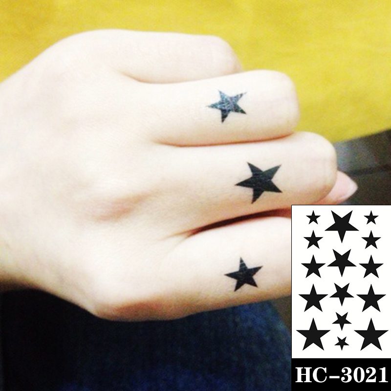 Waterproof Temporary Tattoo Sticker Black Switch Gun Bird Flower Letter Body Art Fake Tattoos Flash Tatoos Ear Arm for Men Women