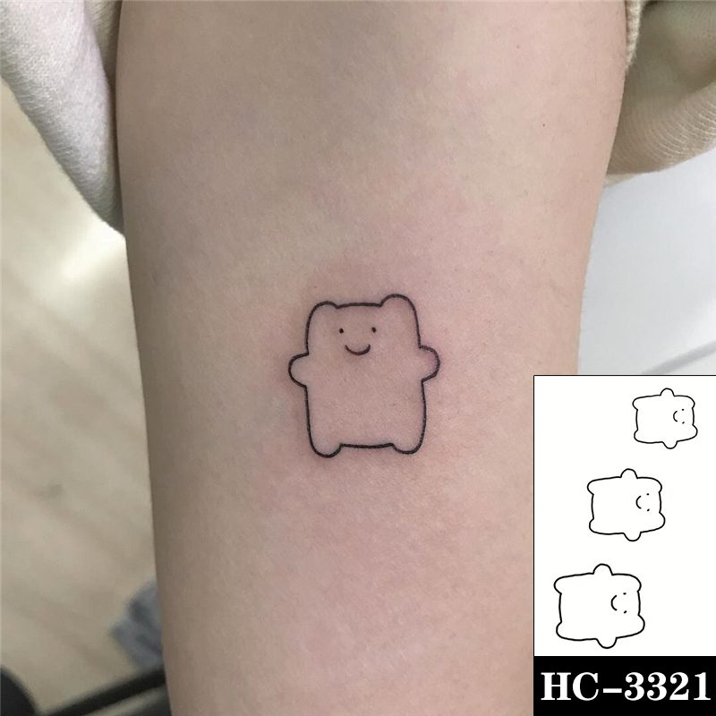 Waterproof Temporary Tattoo Sticker Black Switch Gun Bird Flower Letter Body Art Fake Tattoos Flash Tatoos Ear Arm for Men Women