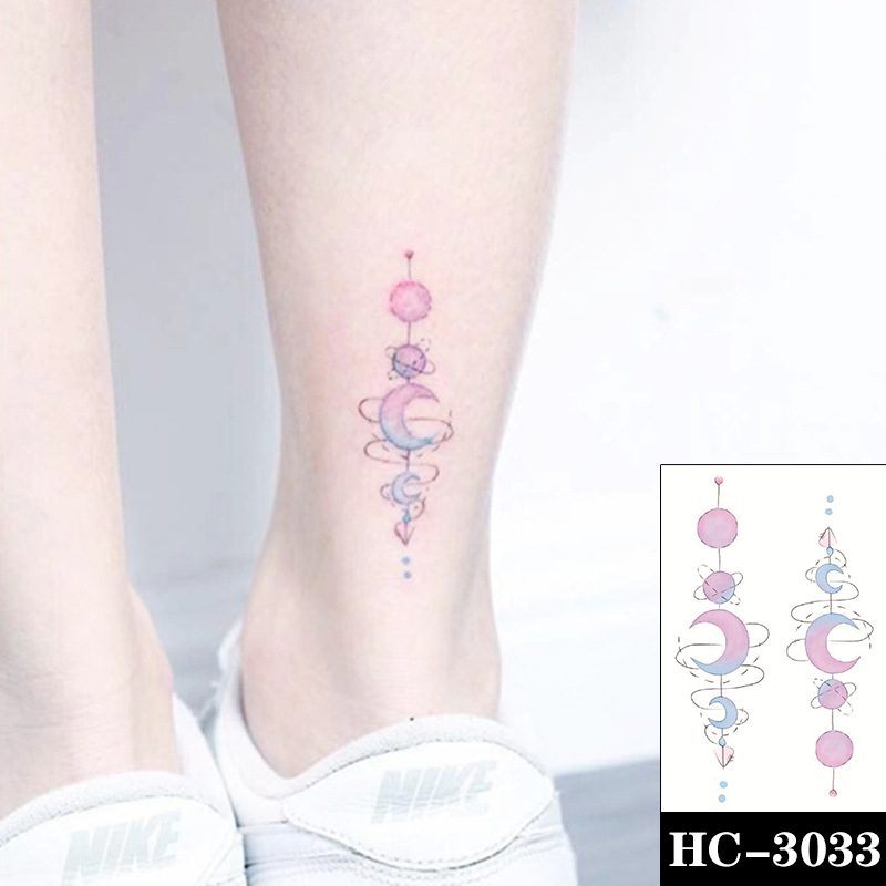 Waterproof Temporary Tattoo Sticker Black Switch Gun Bird Flower Letter Body Art Fake Tattoos Flash Tatoos Ear Arm for Men Women