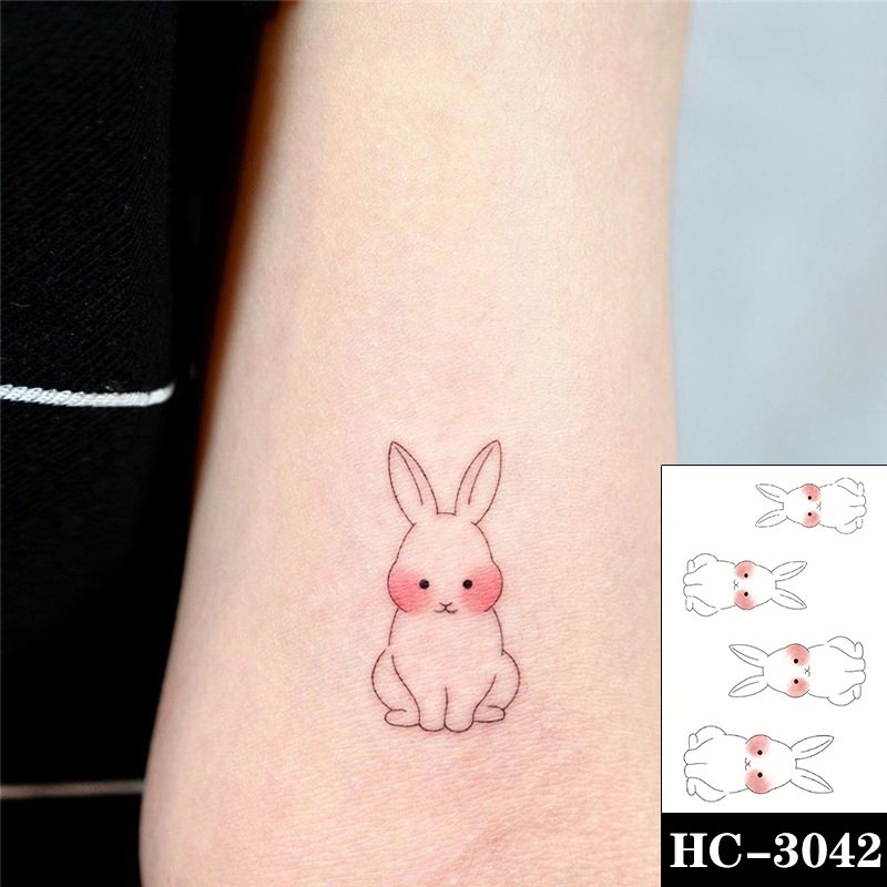 Waterproof Temporary Tattoo Sticker Black Switch Gun Bird Flower Letter Body Art Fake Tattoos Flash Tatoos Ear Arm for Men Women