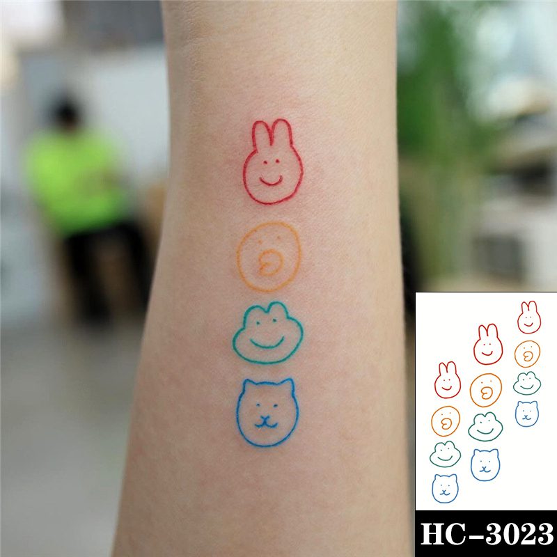 Waterproof Temporary Tattoo Sticker Black Switch Gun Bird Flower Letter Body Art Fake Tattoos Flash Tatoos Ear Arm for Men Women