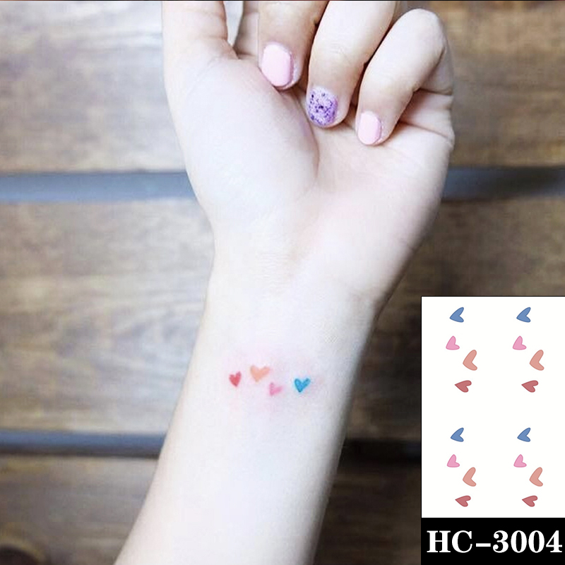 Waterproof Temporary Tattoo Sticker Black Switch Gun Bird Flower Letter Body Art Fake Tattoos Flash Tatoos Ear Arm for Men Women