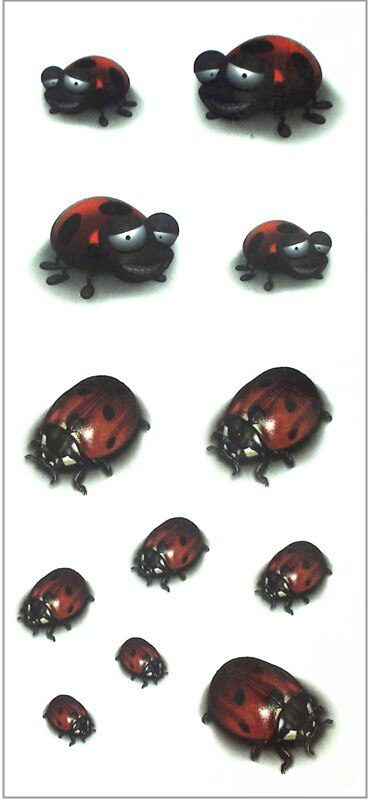 SHNAPIGN 3d Temporary Tattoo Body Art Flash Tattoo Stickers 19*9cm Waterproof Styling Tatoo Home Decor Sticker Ladybug Child