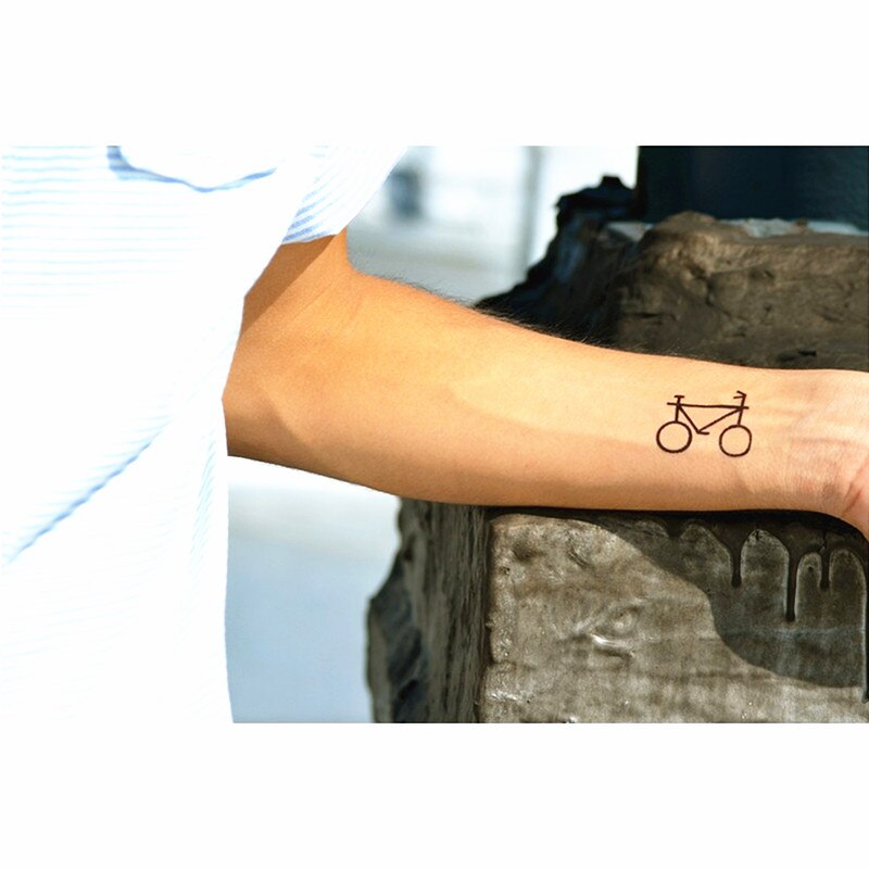 SHNAPIGN Lovely Bicycle Flash Tattoo Hand Sticker 10.5*6cm Small Waterproof Henna Beauty Temporary Body  Art FREE SHIPPING