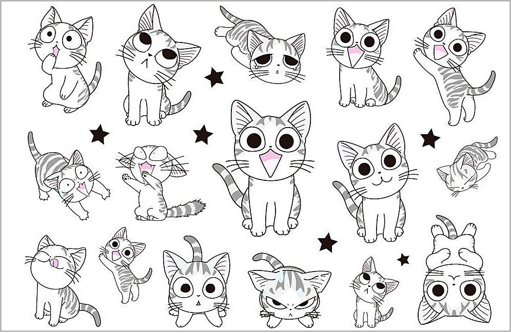 SHNAPIGN White Kitty Cats Child Temporary Body Art Flash Tattoo Sticker 10*17cm Waterproof Henna Fake Styling Tattoo Sticker