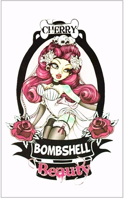 SHNAPIGN Sexy BOMBSHELL Temporary Tattoo Body Art, 12*20cm Flash Tattoo Stickers, Waterproof Fake Tatoo Henna Tatto Wall Sticker